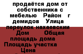 продаётся дом от собственника с мебелью › Район ­ г демидов › Улица ­ переулок нахаевскии › Дом ­ 3 › Общая площадь дома ­ 50 › Площадь участка ­ 1 200 › Цена ­ 200 000 - Смоленская обл. Недвижимость » Дома, коттеджи, дачи продажа   